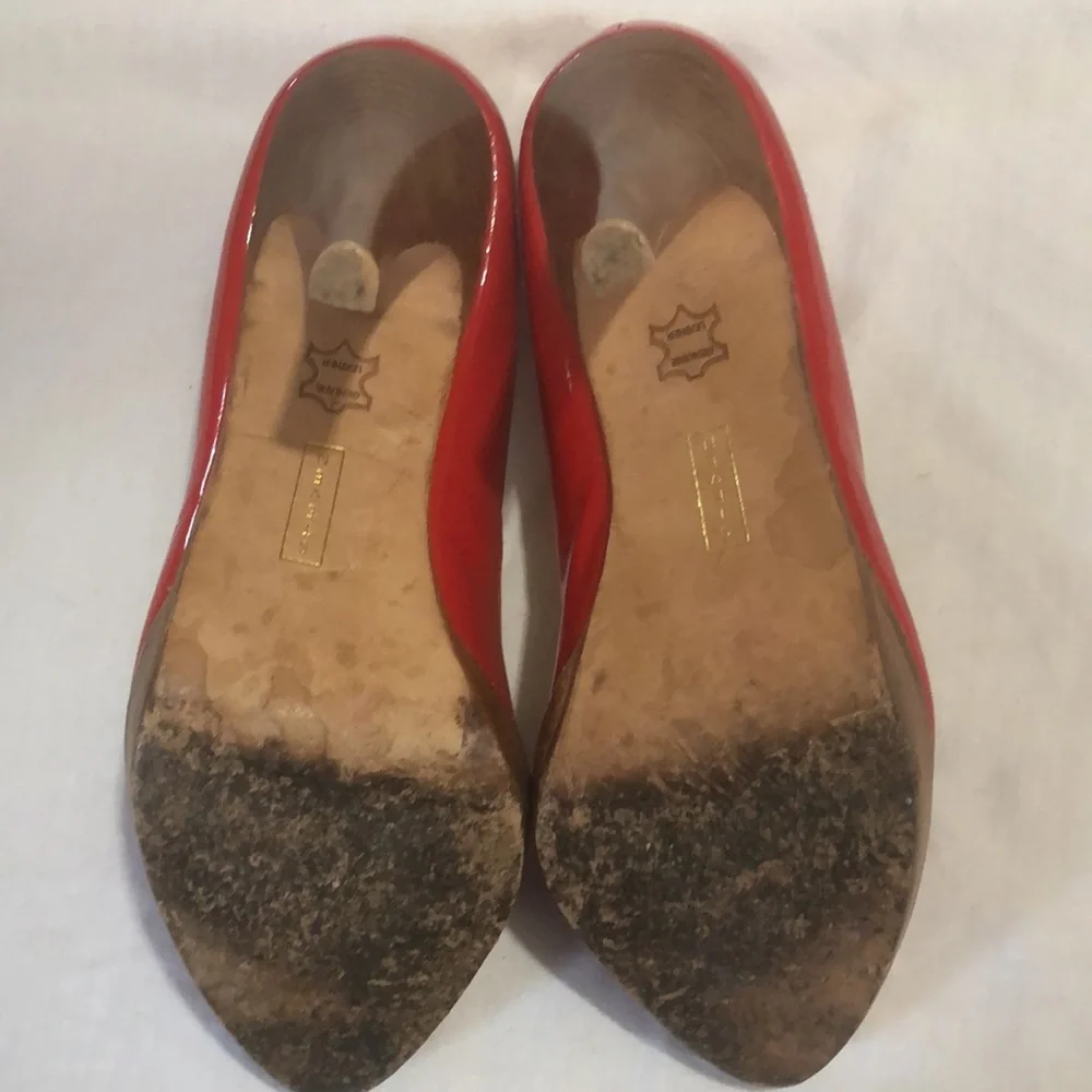 Steve Madden Red genuine leather open toe heels size 7M